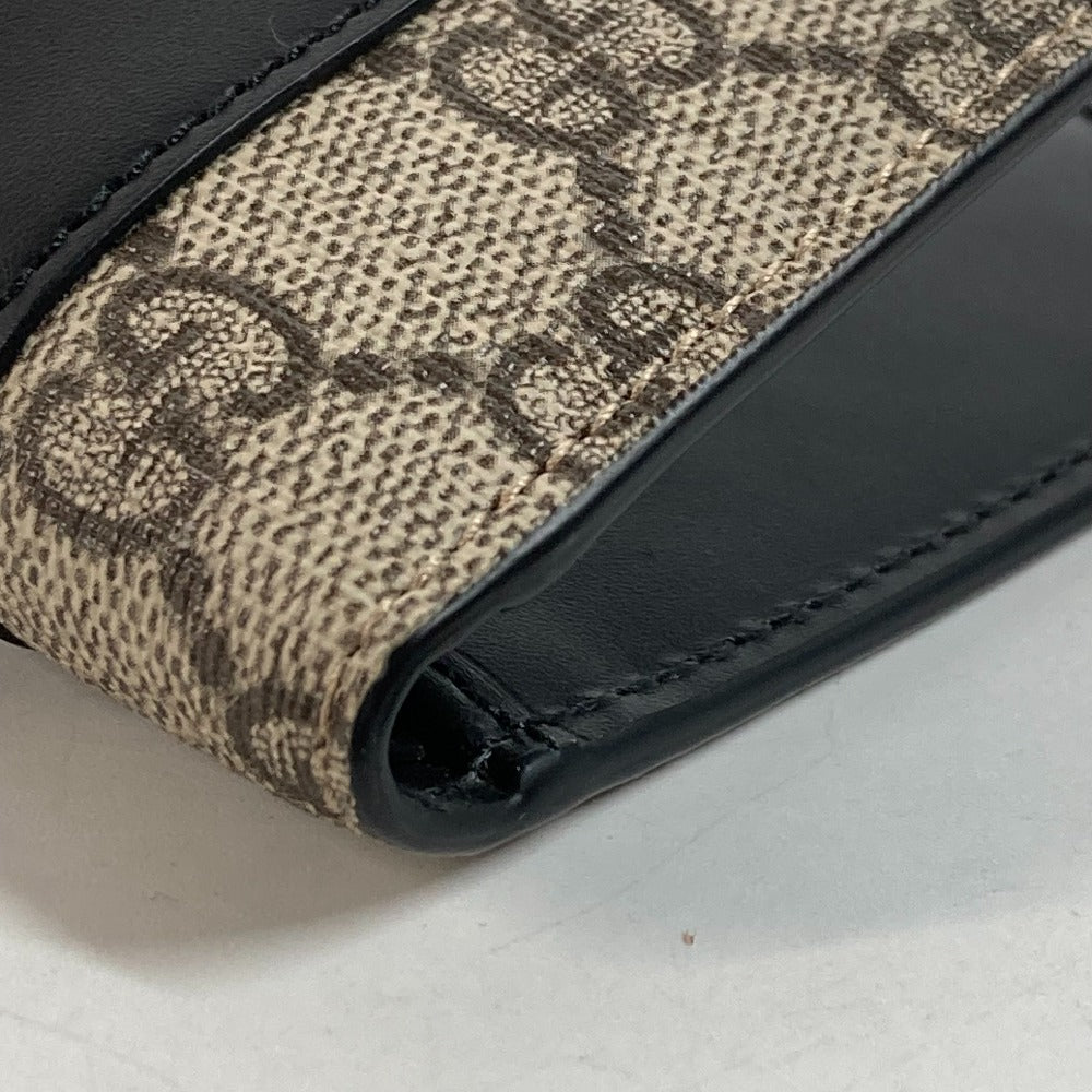 GUCCI Folded wallet 451240 GG Supreme Canvas Black x beige GG Supreme Eden mens Used