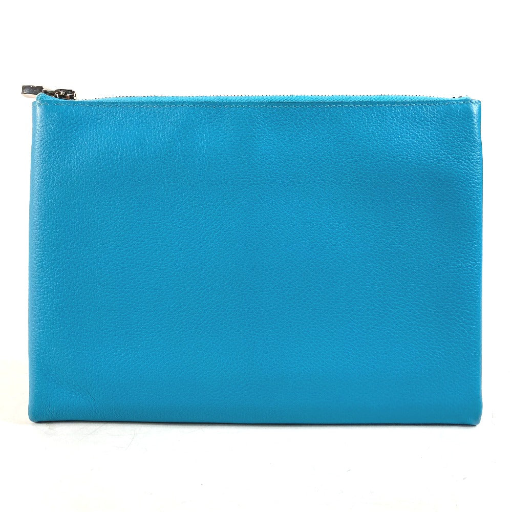 HERMES Pouch Evercolor blue flat Atto GM Women(Unisex) Used