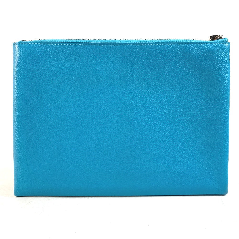 HERMES Pouch Evercolor blue flat Atto GM Women(Unisex) Used