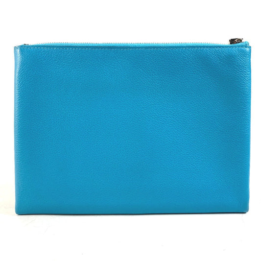 HERMES Pouch Evercolor blue flat Atto GM Women(Unisex) Used