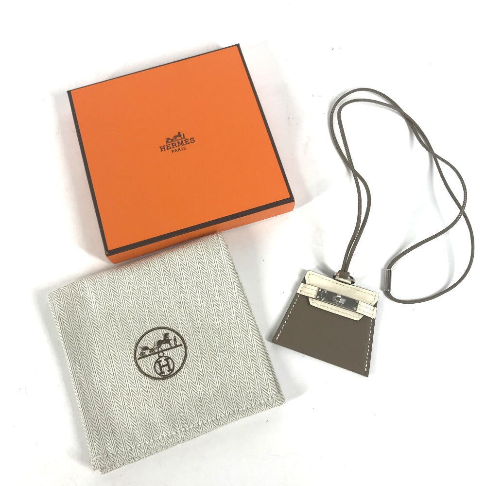 HERMES Necklace Swift gray MONPETIT KELLY GM MONPETIT KELLY PM
