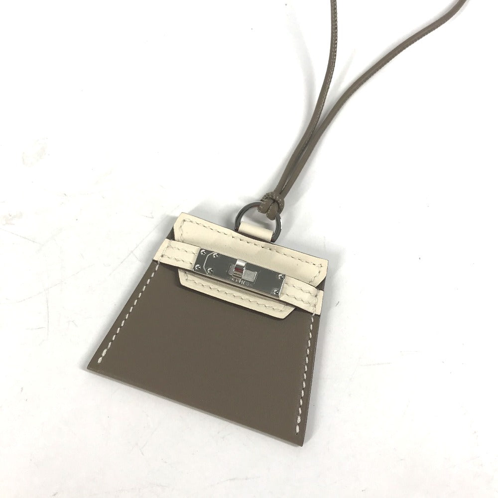HERMES Necklace Swift gray MONPETIT KELLY GM MONPETIT KELLY PM