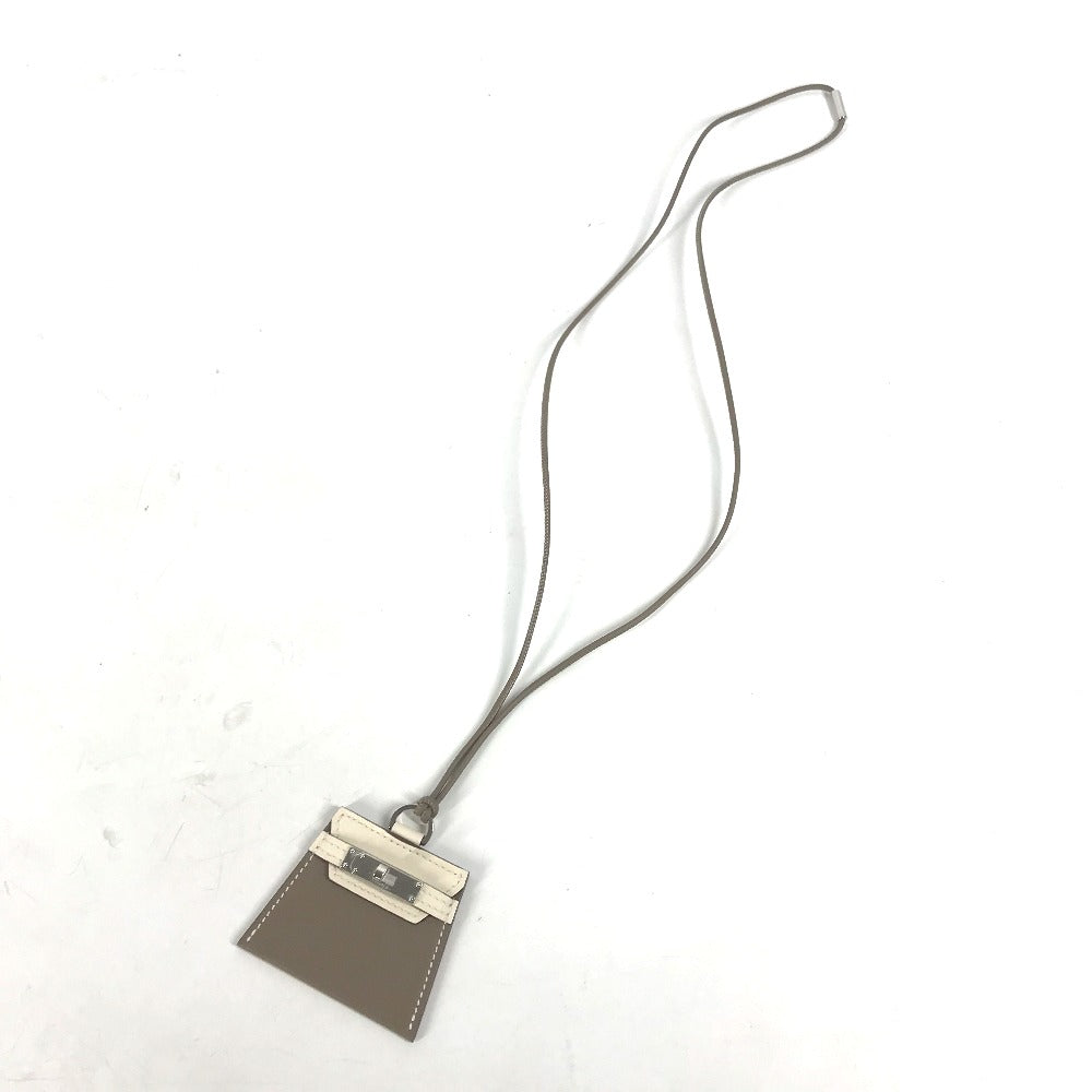 HERMES Necklace Swift gray MONPETIT KELLY GM MONPETIT KELLY PM
