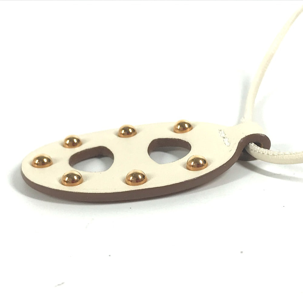 HERMES Necklace Swift white Accessories Necklace Studs Chene Dunkle PM Women Used