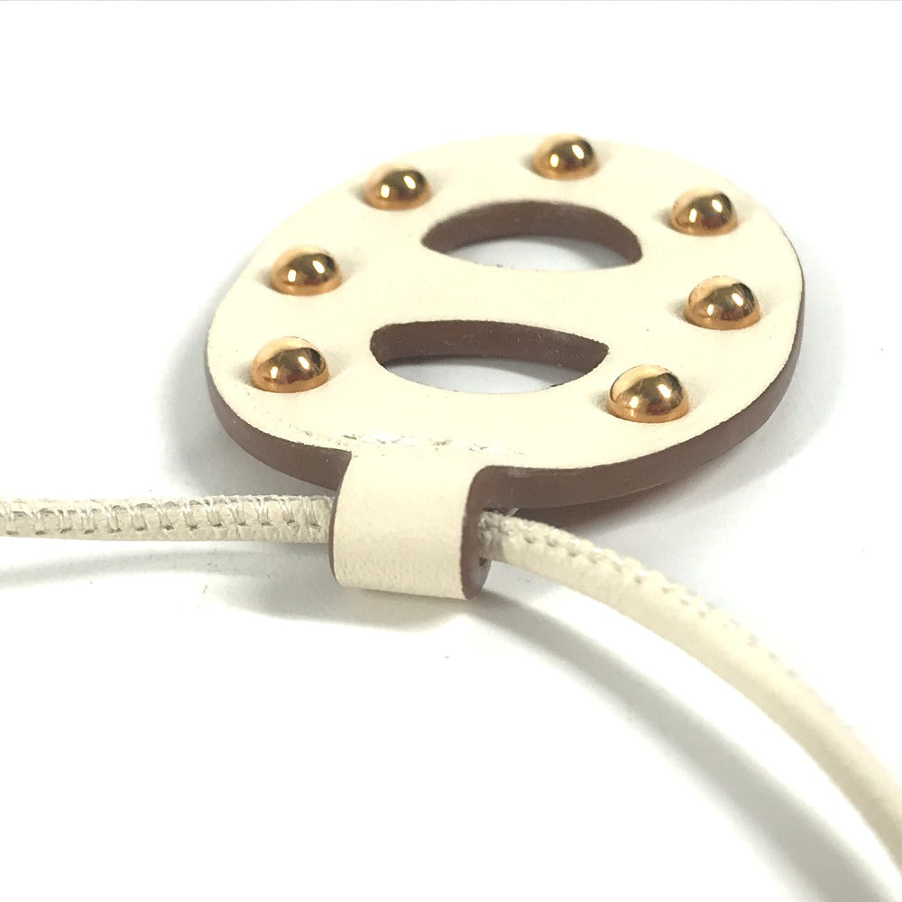 HERMES Necklace Swift white Accessories Necklace Studs Chene Dunkle PM Women Used