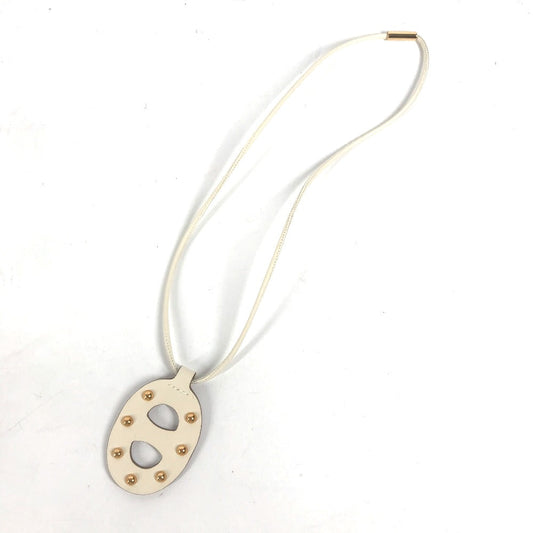 HERMES Necklace Swift white Accessories Necklace Studs Chene Dunkle PM Women Used