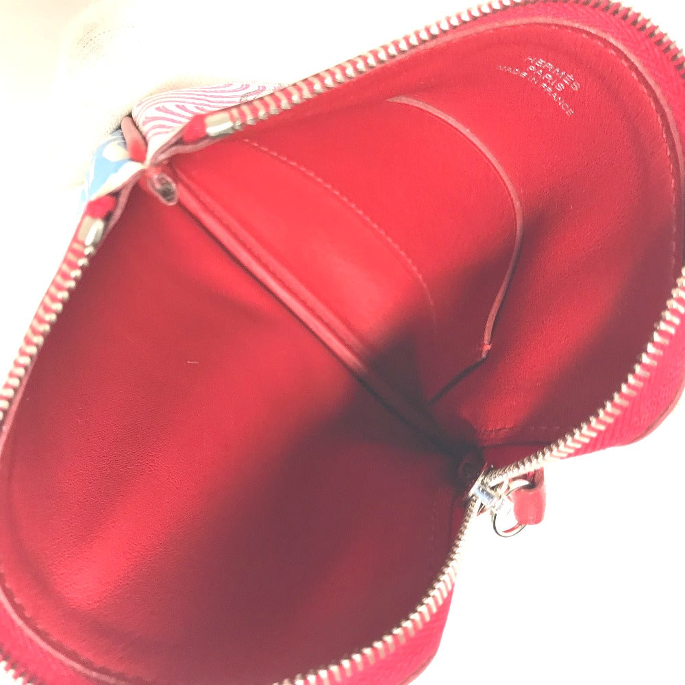 HERMES Pouch leather pink Carre pocket Women Used