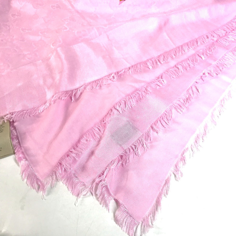 GUCCI shawl 663676  Silk, Rayon pink Floral GG logo Flora Women Used