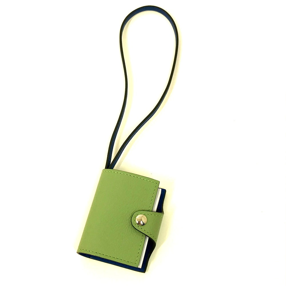 HERMES charm Evercalf, Swift green Bicolor Charm Ulysse Nano Women Used