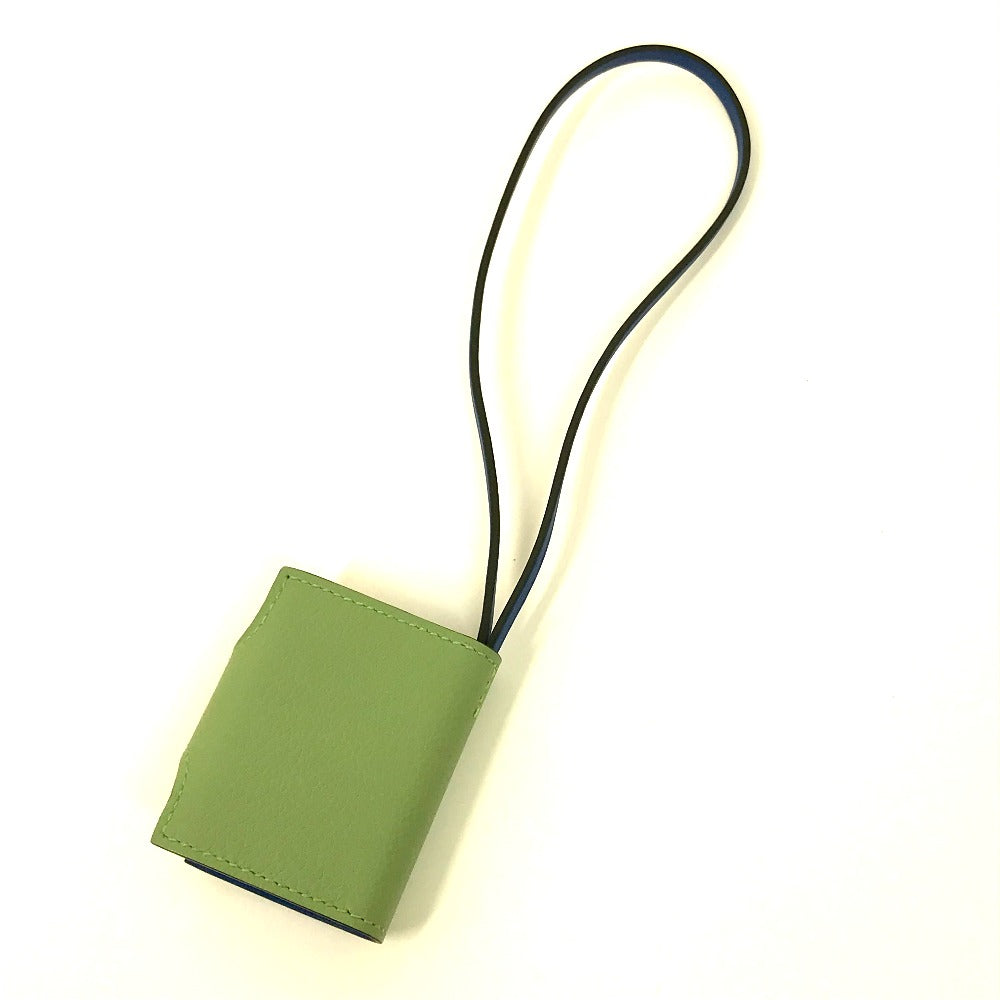 HERMES charm Evercalf, Swift green Bicolor Charm Ulysse Nano Women Used