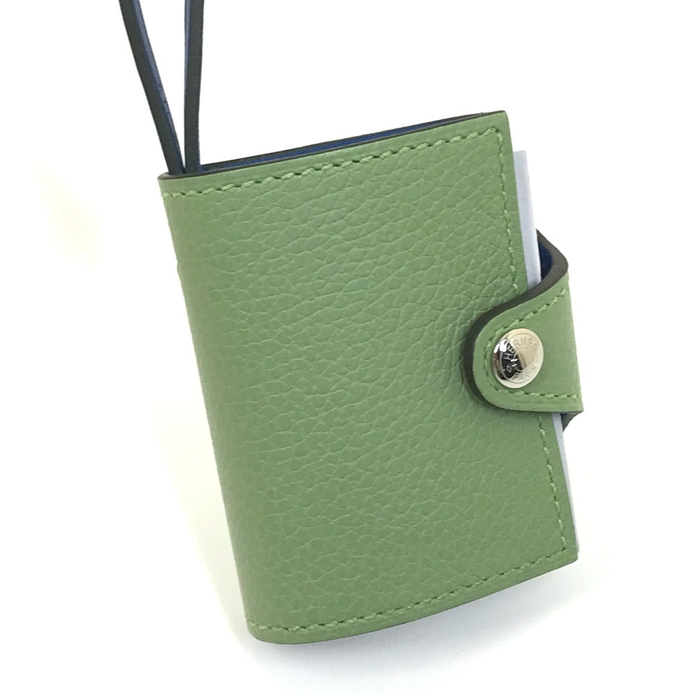 HERMES charm Evercalf, Swift green Bicolor Charm Ulysse Nano Women Used