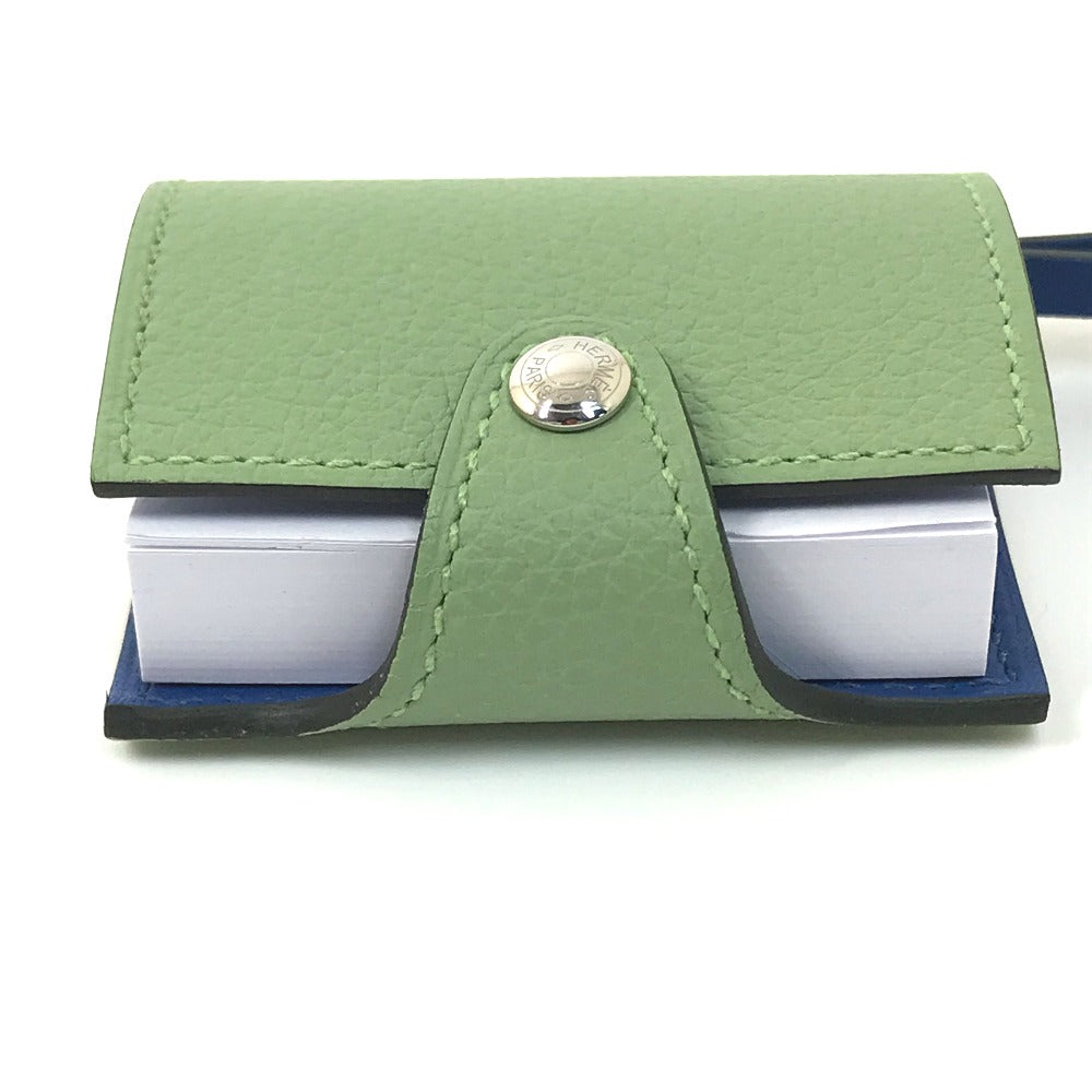 HERMES charm Evercalf, Swift green Bicolor Charm Ulysse Nano Women Used