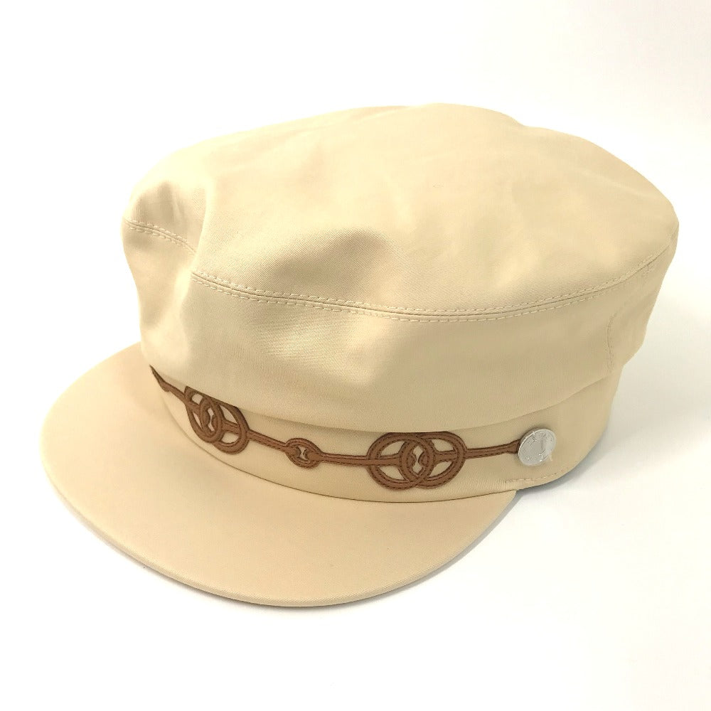 HERMES Casquette Cotton, Polyurethane Beige type Serie Kabul Crickets Women 57 Used