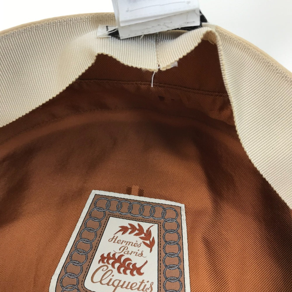 HERMES Casquette Cotton, Polyurethane Beige type Serie Kabul Crickets Women 57 Used