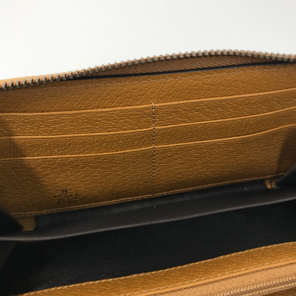 GUCCI Long Wallet Purse 602532 GG Supreme Canvas Beige x brown Mini GG Supreme DISNEY Collaboration Mickey Mouse Women Used