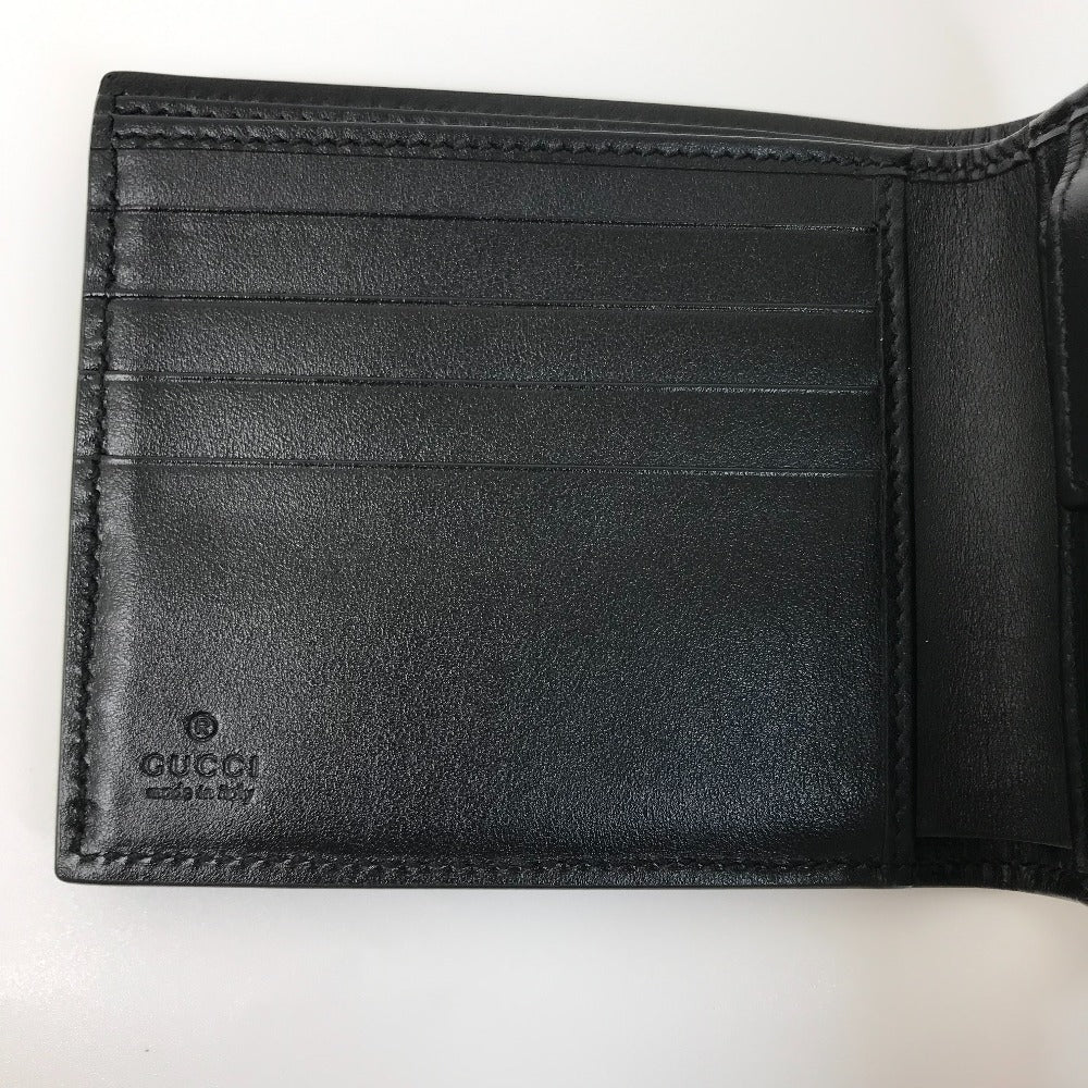 GUCCI Folded wallet 625555 leather black GG emboss mens Used