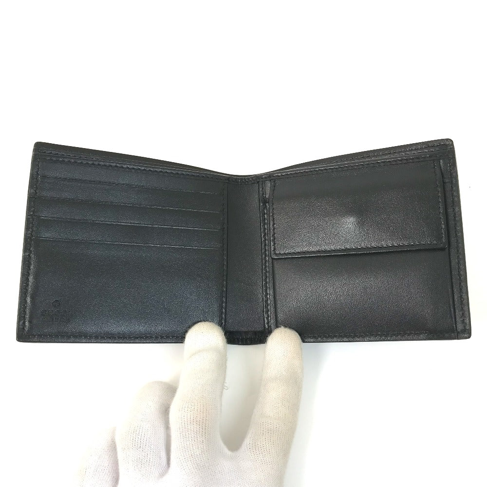 GUCCI Folded wallet 625555 leather black GG emboss mens Used
