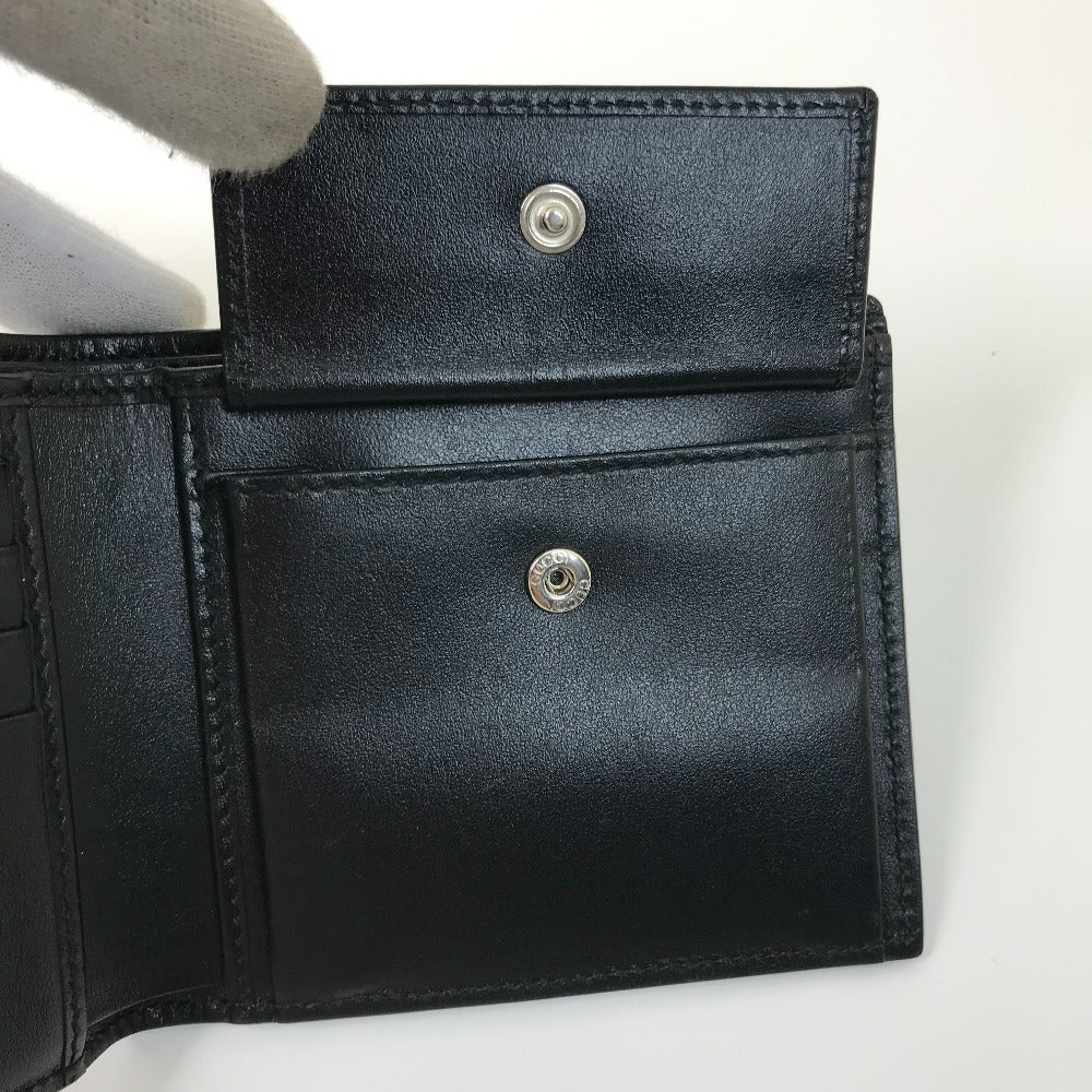 GUCCI Folded wallet 625555 leather black GG emboss mens Used