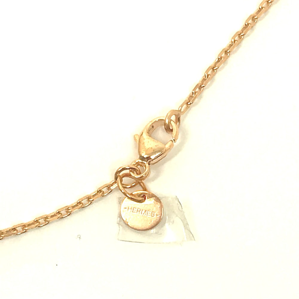 HERMES Necklace Metal, Leather gold Heart Chain Asdukour PM Women Used