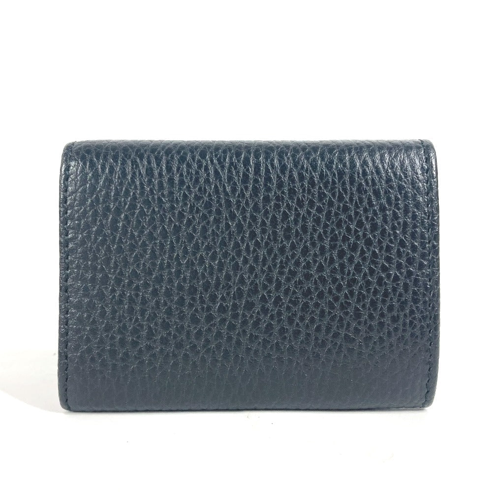 GUCCI Trifold wallet 523277 leather black GG Marmont Women Used