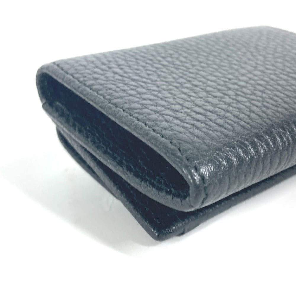 GUCCI Trifold wallet 523277 leather black GG Marmont Women Used