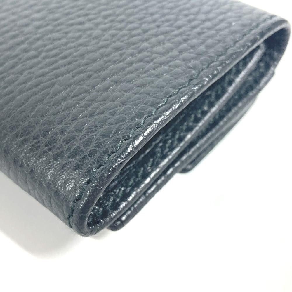 GUCCI Trifold wallet 523277 leather black GG Marmont Women Used