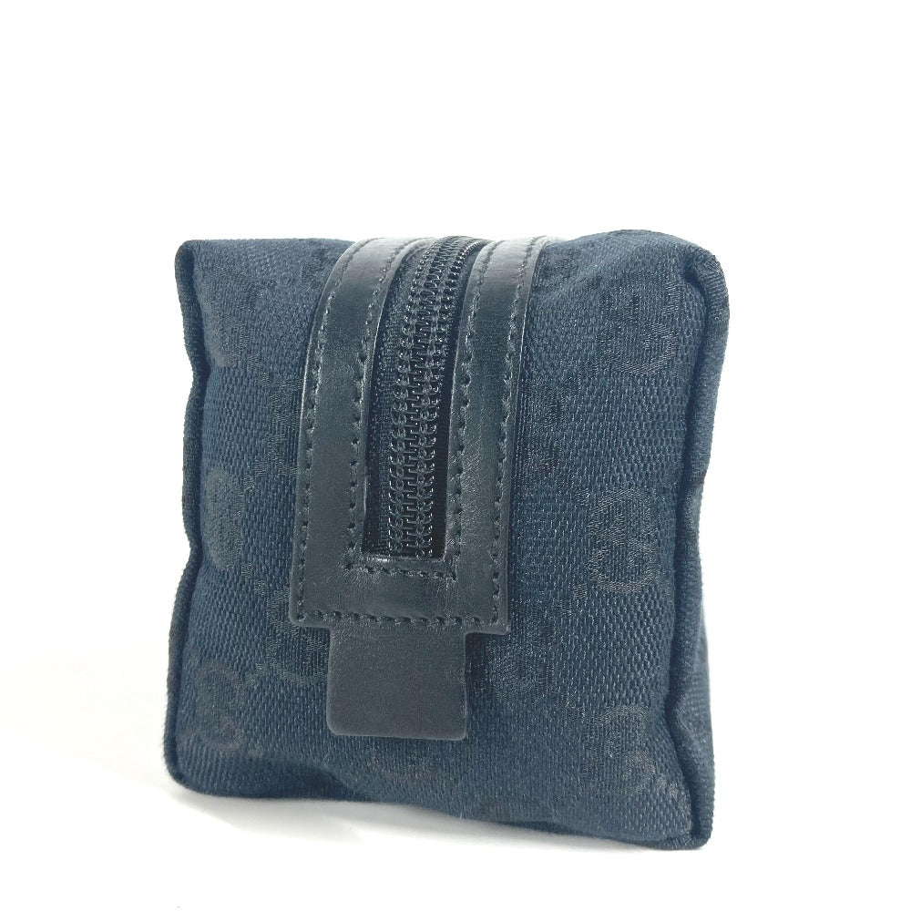 GUCCI Pouch 039.1117 GG canvas black GG Women Used