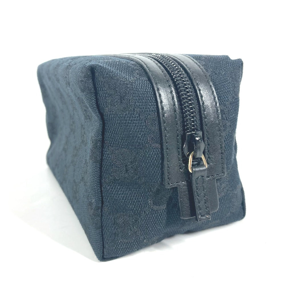 GUCCI Pouch 039.1117 GG canvas black GG Women Used