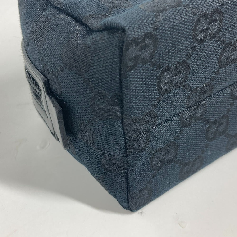 GUCCI Pouch 039.1117 GG canvas black GG Women Used
