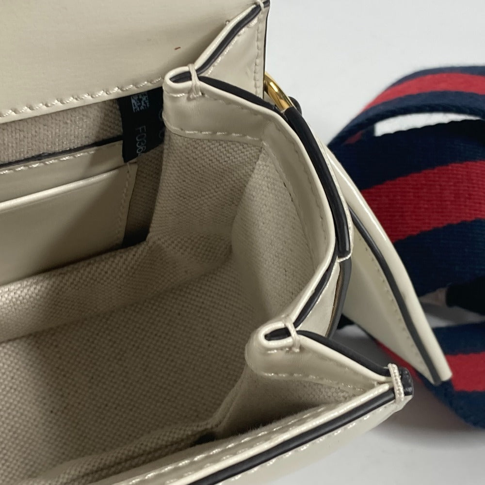 GUCCI Handbag 686864 leather white Bamboo 2WAY bag Women Used