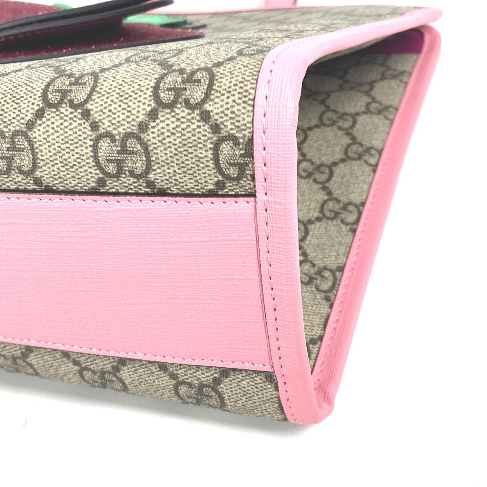 GUCCI Handbag 630589 GG Supreme canvas, leather pink Chilled license GG Supreme Strawberry Strawberry Glitter