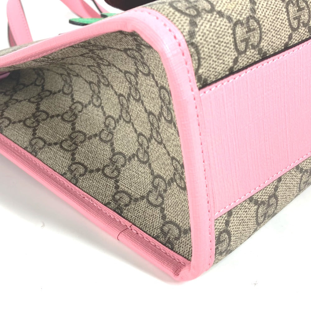 GUCCI Handbag 630589 GG Supreme canvas, leather pink Chilled license GG Supreme Strawberry Strawberry Glitter