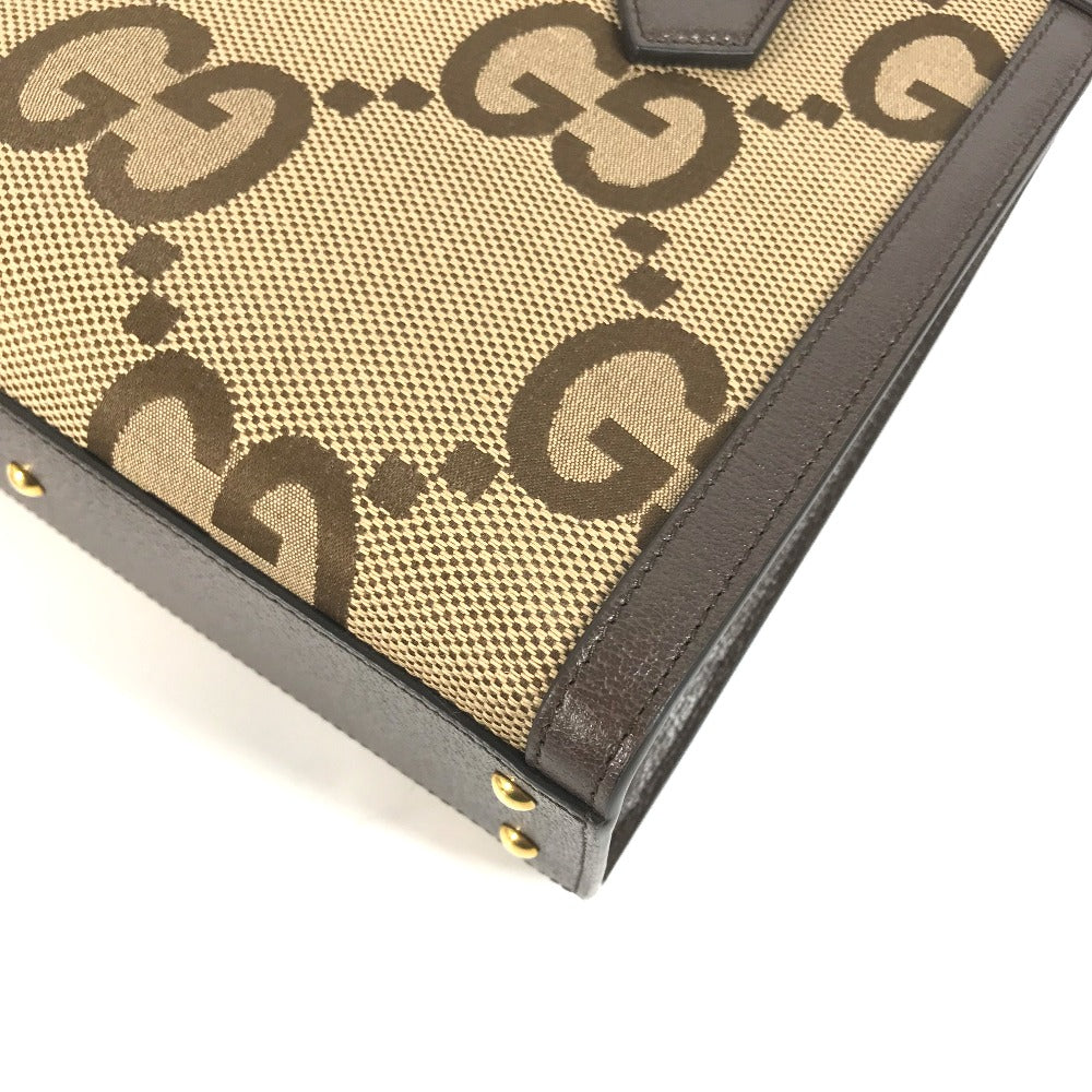 GUCCI Shoulder Bag 660195 GG canvas / leather beige Gucci Diana Bamboo Jumbo GG Small Tote Bag Women Used