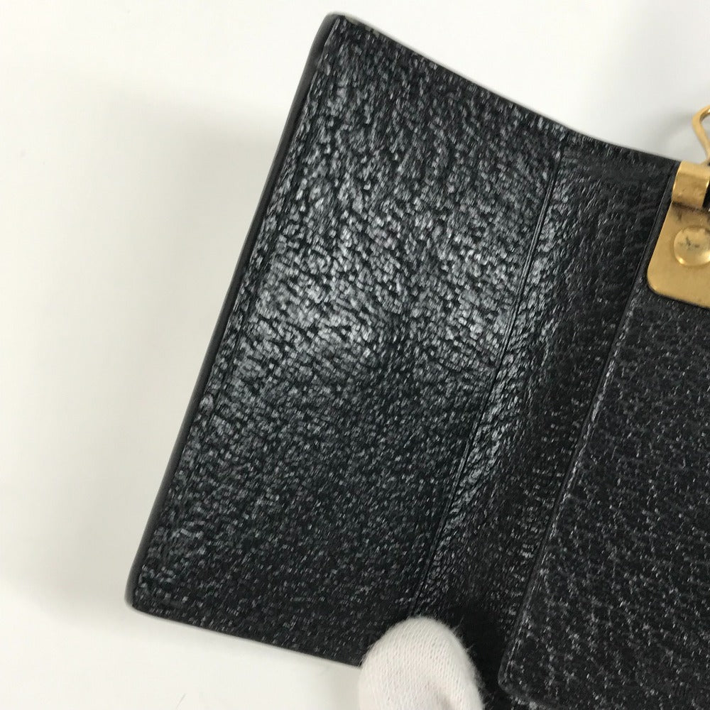 GUCCI Key case Key holder  523633 leather black logo BEE mens Used