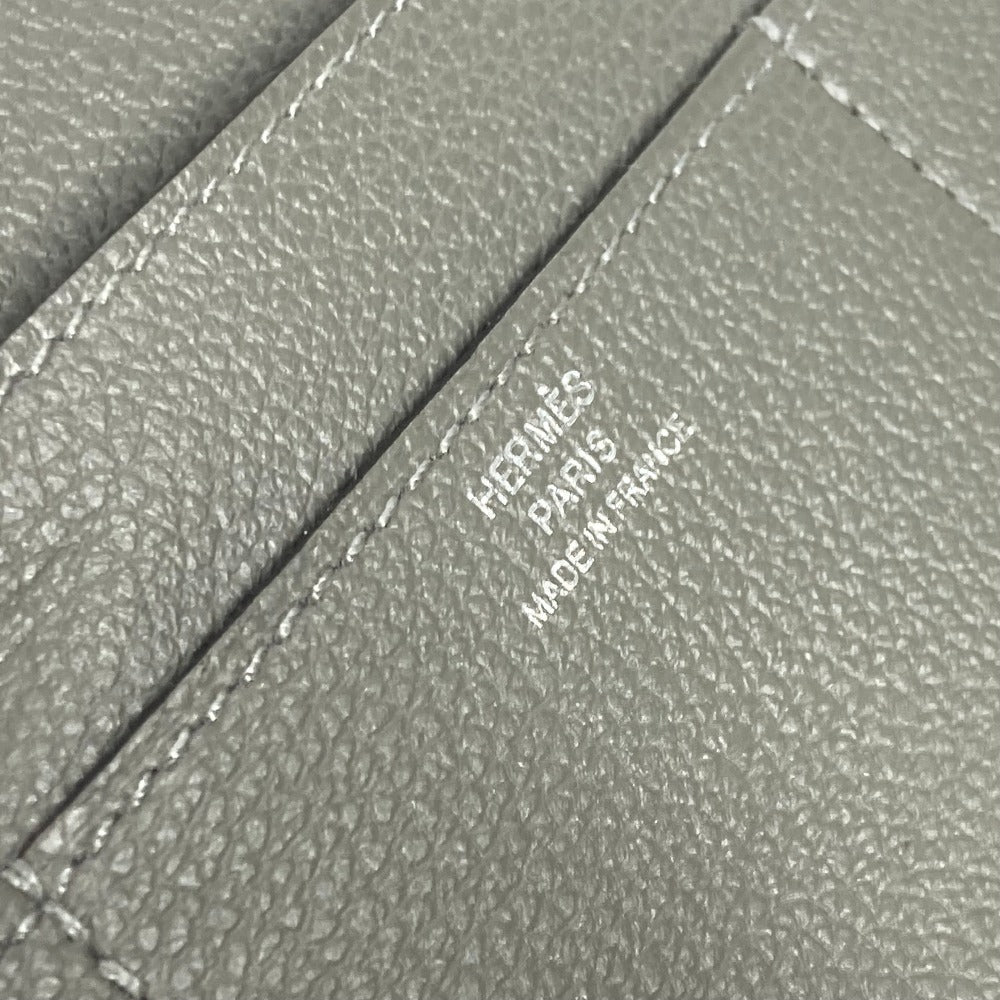 HERMES Long Wallet Purse Evercolor gray RMS Tutankhamun Women Used