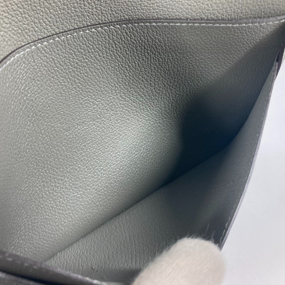 HERMES Long Wallet Purse Evercolor gray RMS Tutankhamun Women Used