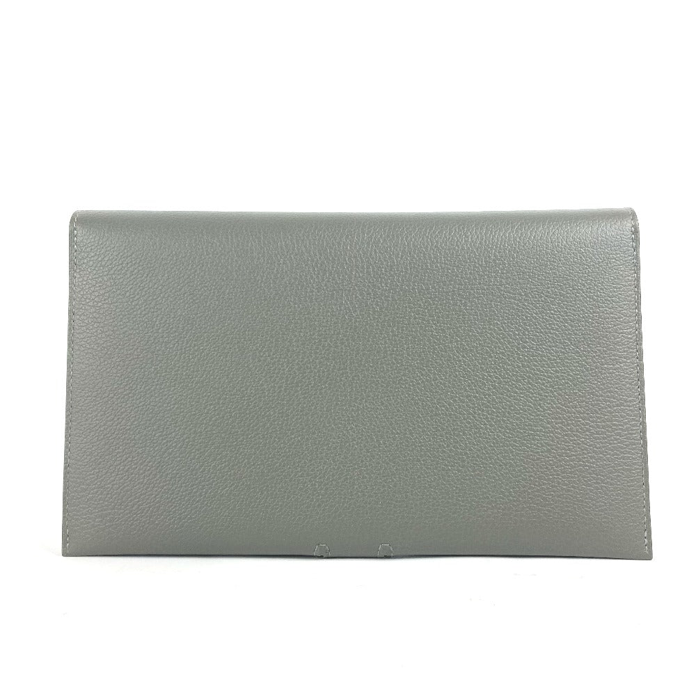 HERMES Long Wallet Purse Evercolor gray RMS Tutankhamun Women Used
