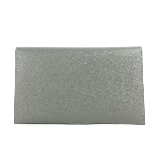 HERMES Long Wallet Purse Evercolor gray RMS Tutankhamun Women Used