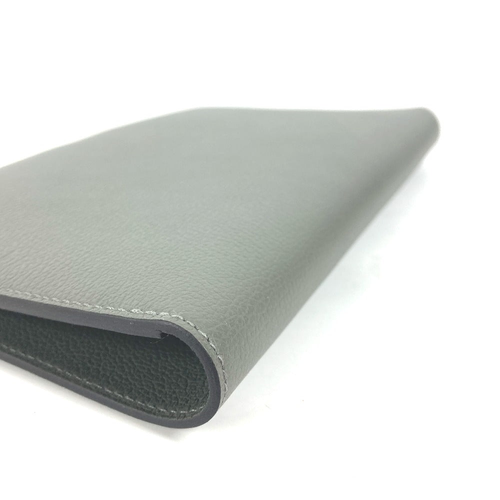 HERMES Long Wallet Purse Evercolor gray RMS Tutankhamun Women Used