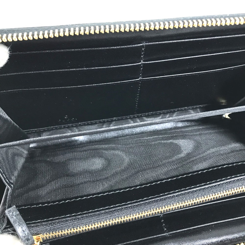 GUCCI Long Wallet Purse 723784 leather black Long wallet GG matelass quilting mens Used