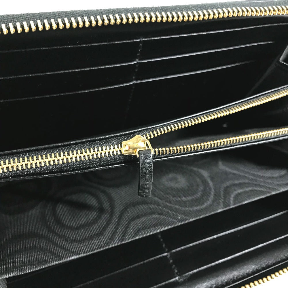GUCCI Long Wallet Purse 723784 leather black Long wallet GG matelass quilting mens Used