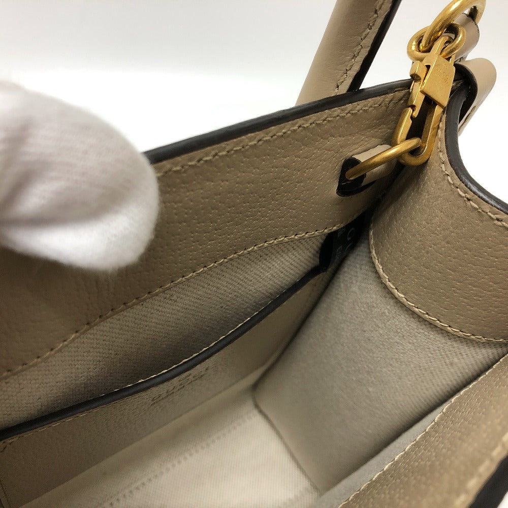 GUCCI Shoulder Bag 671623 GG Supreme Canvas light beige GG Supreme Interlocking G Mini Tote Bag Women Used