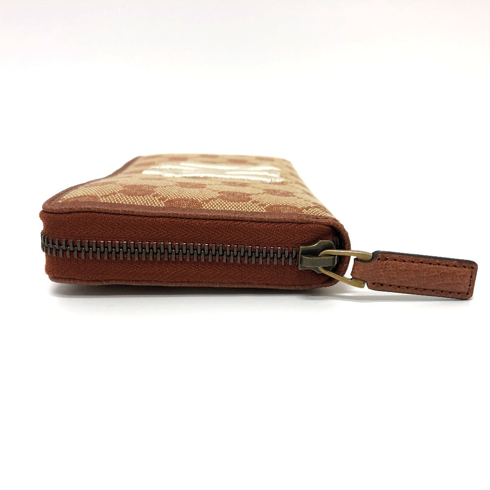 GUCCI Long Wallet Purse 547791 GG canvas / leather beige GG New York Yankees collaboration NY Women Used