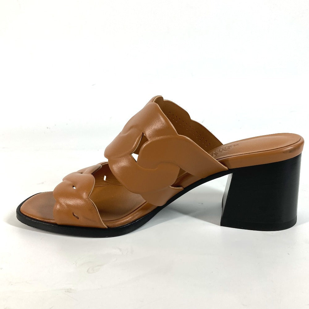 HERMES Sandals leather beige Gabby Women 36.5 Used