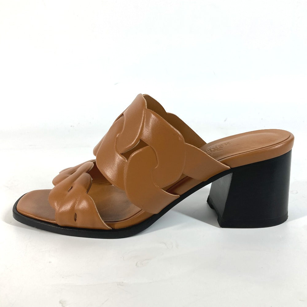 HERMES Sandals leather beige Gabby Women 36.5 Used