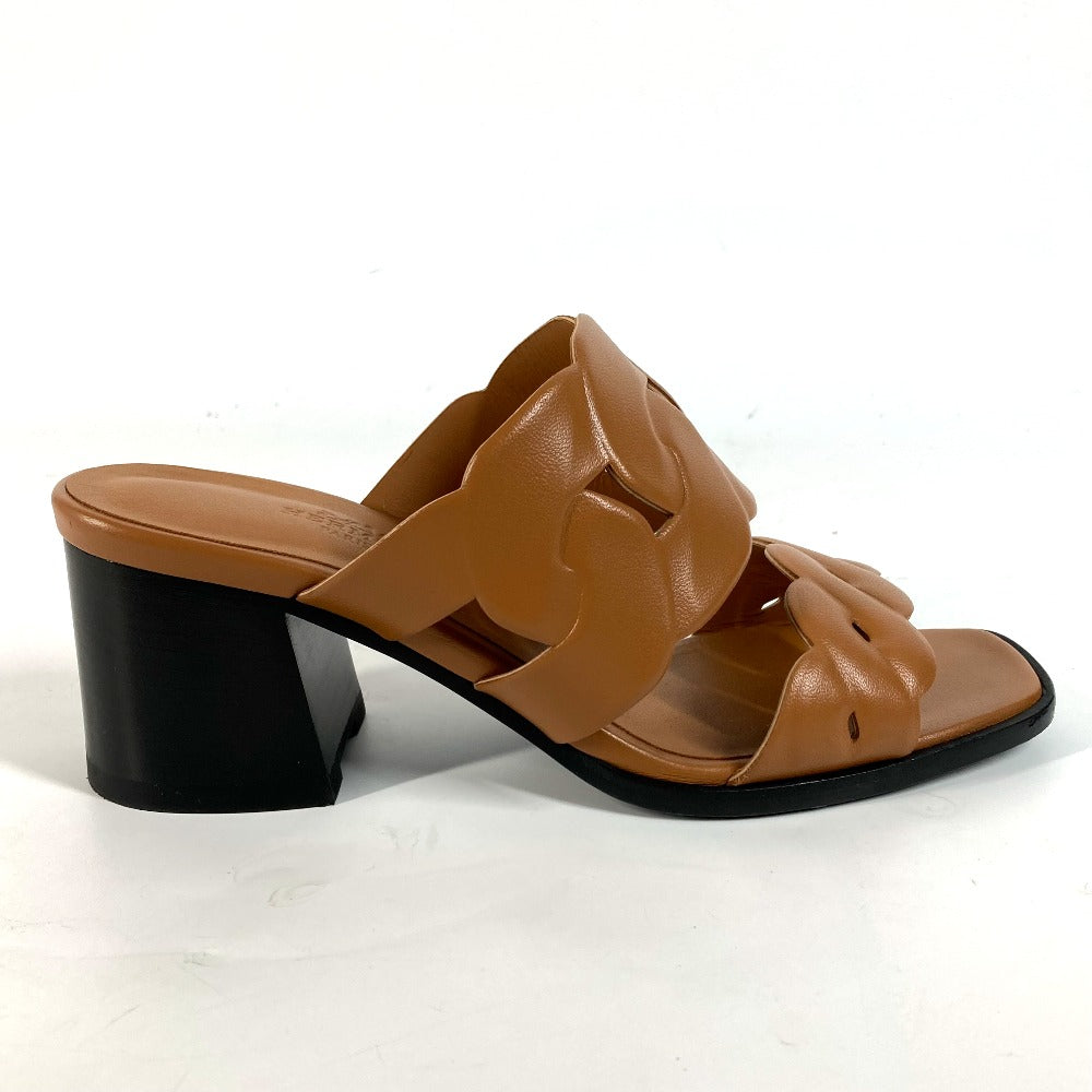 HERMES Sandals leather beige Gabby Women 36.5 Used