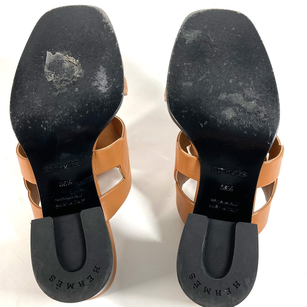 HERMES Sandals leather beige Gabby Women 36.5 Used