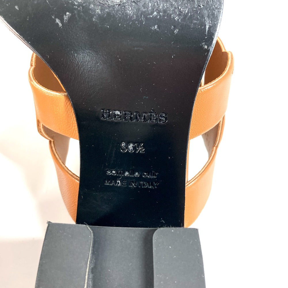 HERMES Sandals leather beige Gabby Women 36.5 Used
