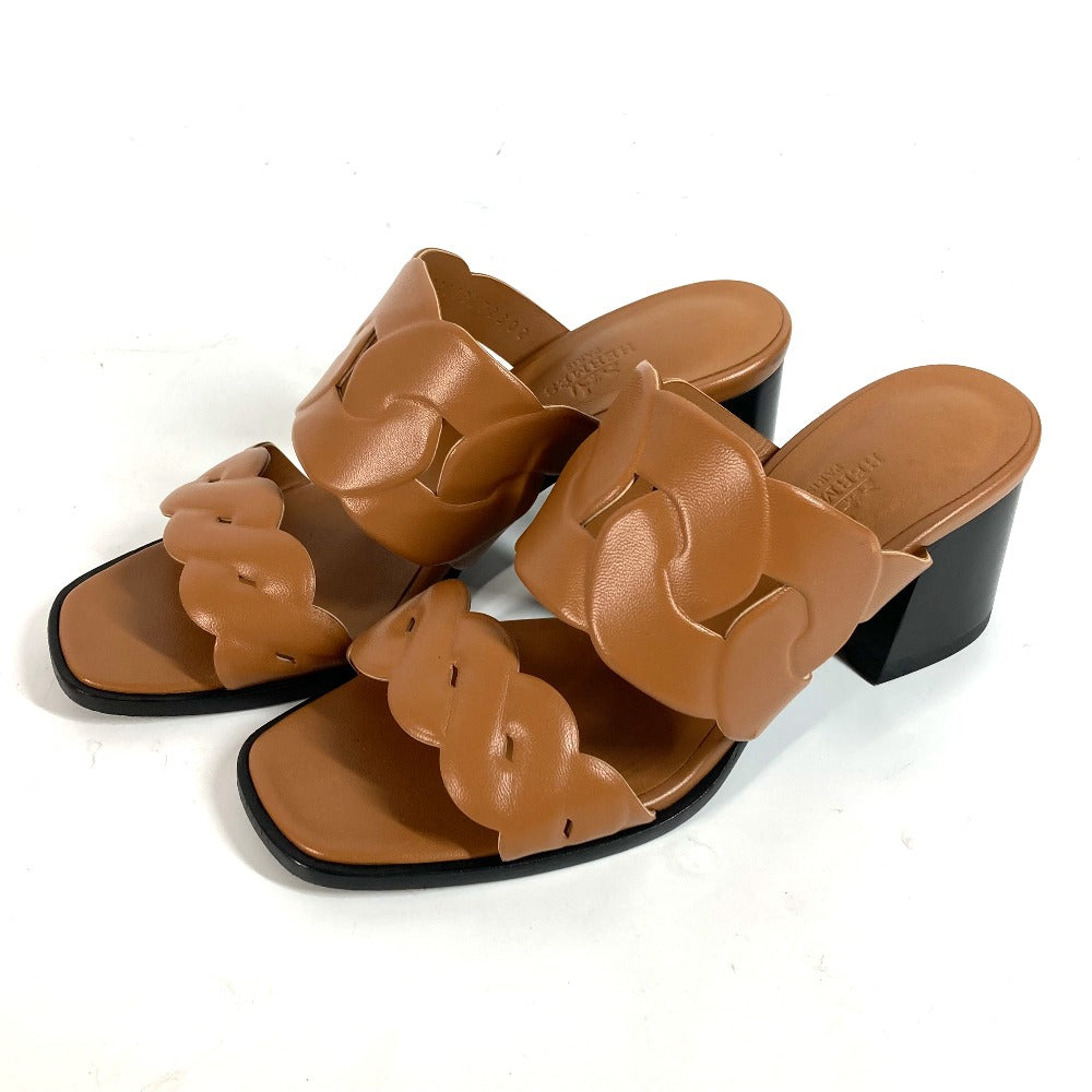 HERMES Sandals leather beige Gabby Women 36.5 Used
