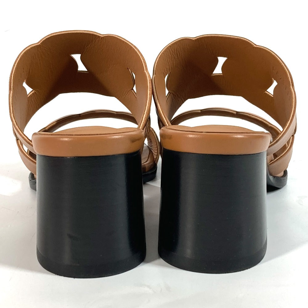 HERMES Sandals leather beige Gabby Women 36.5 Used